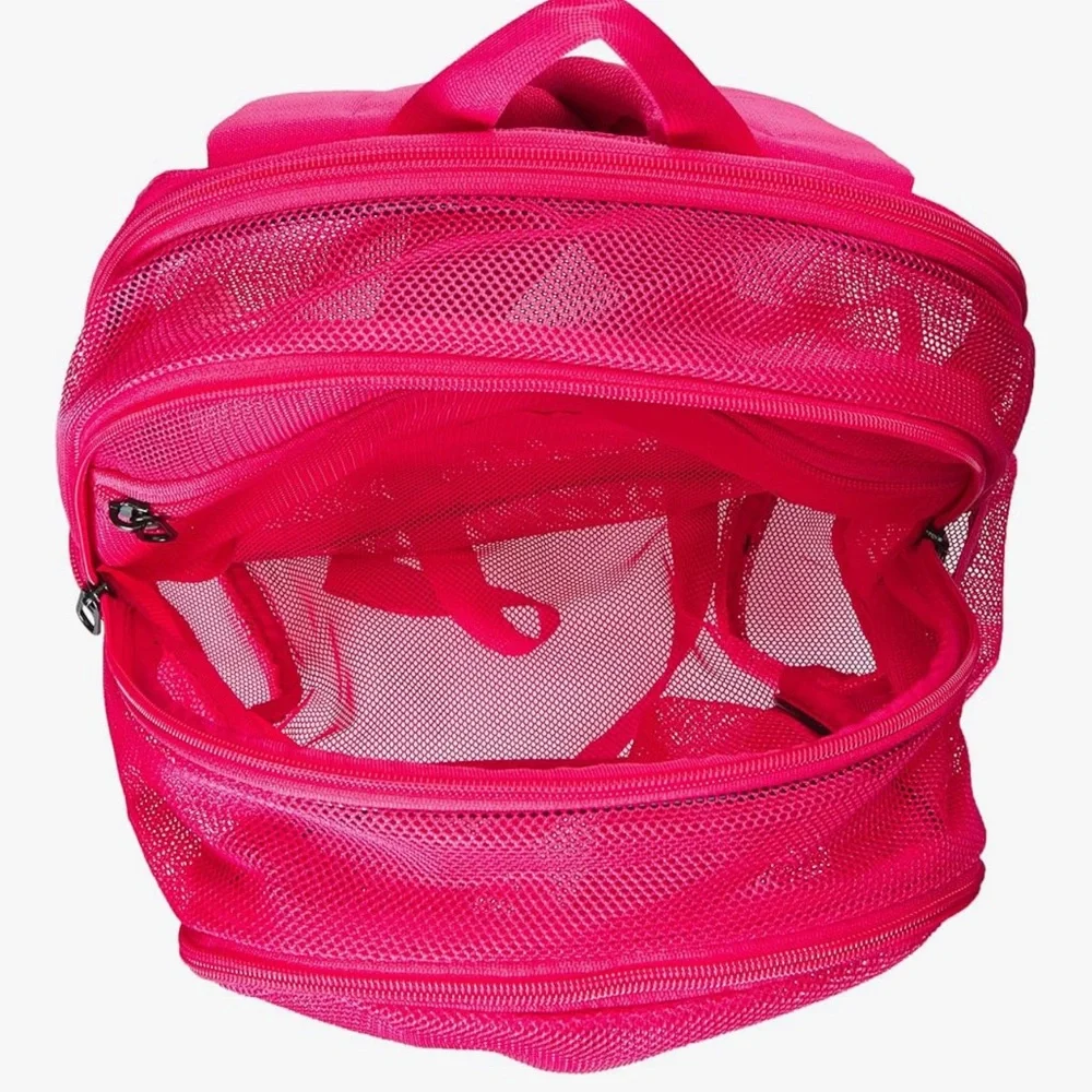 Nike Pink Athletic mesh Backpack with Adjustable Straps